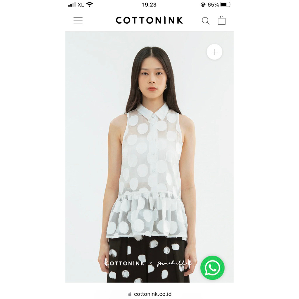 off white polka thalie cottonink x mmehuillet (preloved)