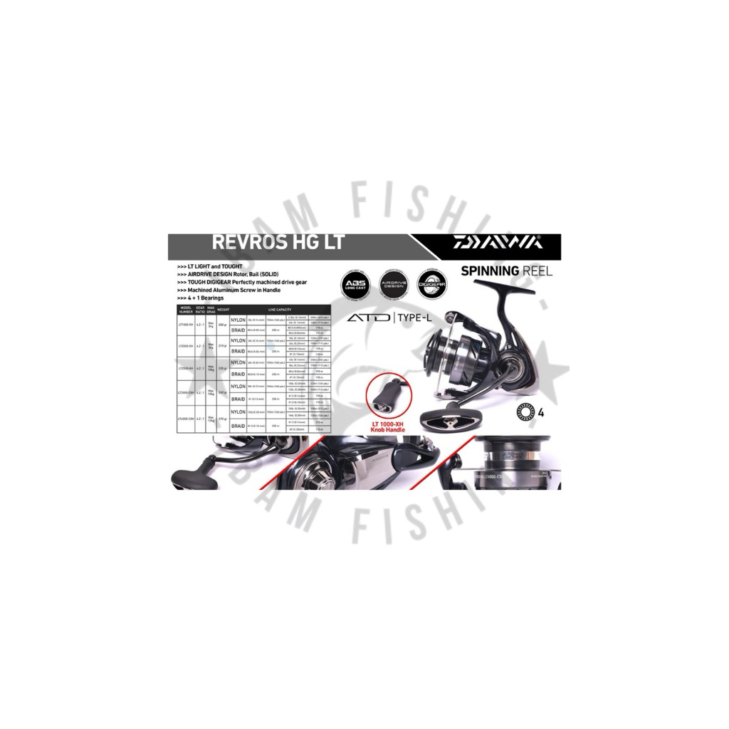 Reel Daiwa REVROS HG LT 2025 1000-4000
