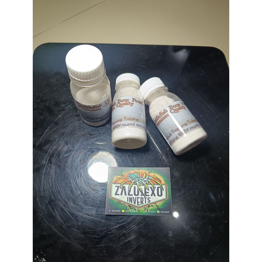 Tulang sotong murni bubuk halus kalsium gecko ular reptil kura torto burung isopod