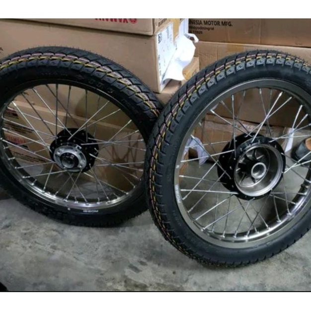 Velg set tromol ori rim rossi hitam ban IRC ring 18 RX king