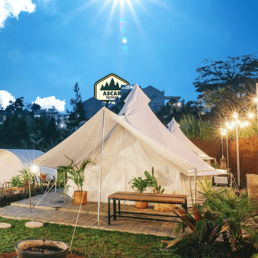 tenda safari tenda glamping tenda camping ukuran diameter 4mtr