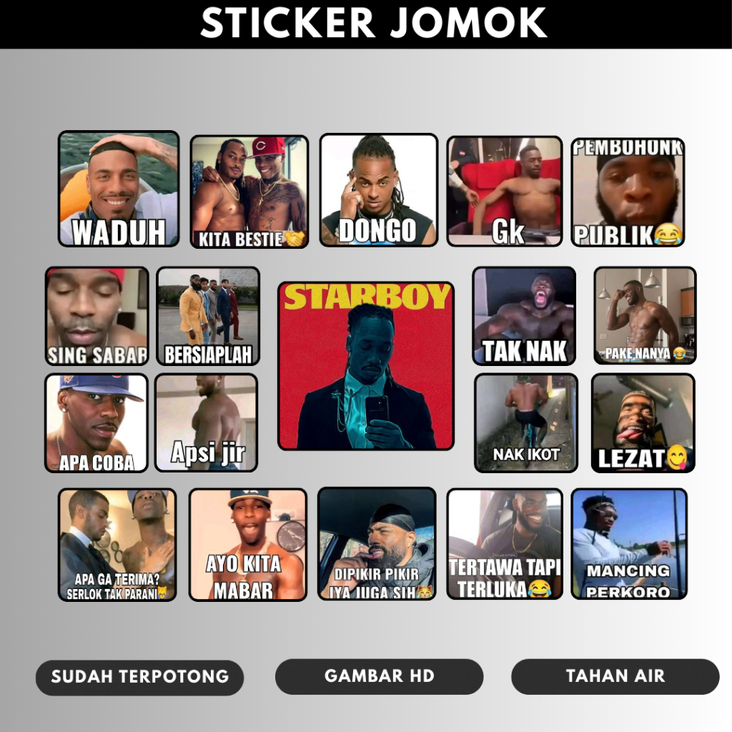 Stiker Meme Jomok Isi 20 Pcs | Stiker Pack Jomok Stiker Meme Stiker Lucu