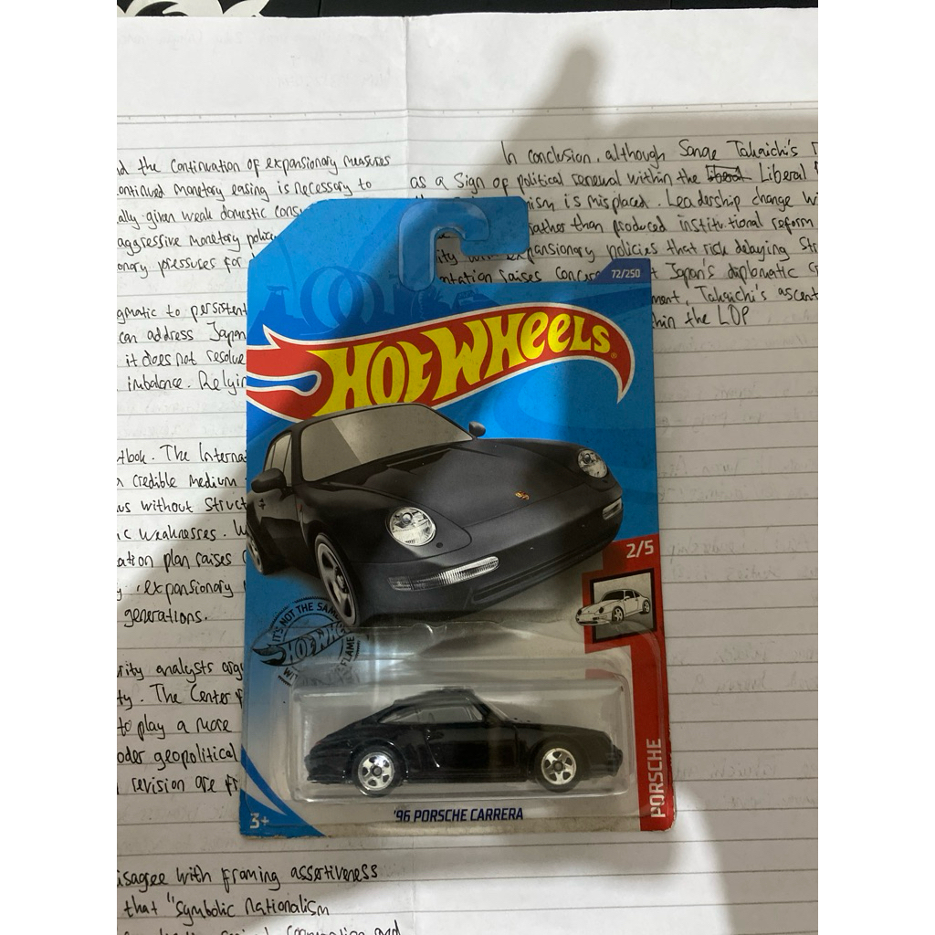 ‘96 Porsche Carrera hotwheels black
