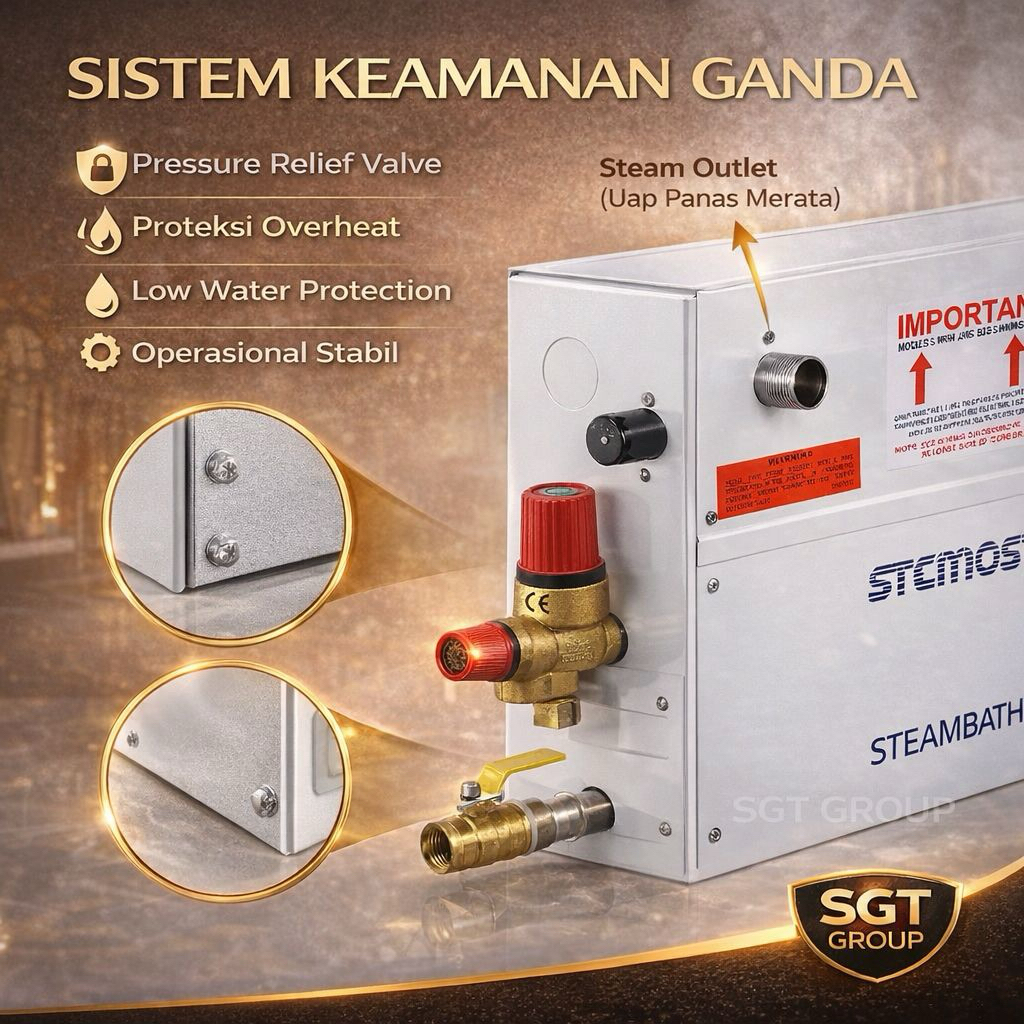 Steam Generator Sauna Bath Machine Golden Power Japan Mesin Uap Sauna Mandi Spa Room Uap Elektrik Al