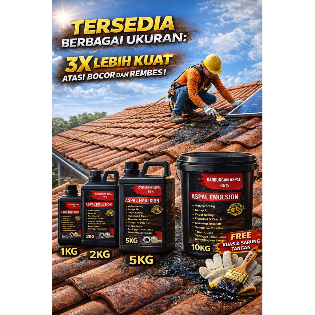 ASPAL CAIR WATERPROOF "SUPER PREMIUM” (Kadar aspal 65%)