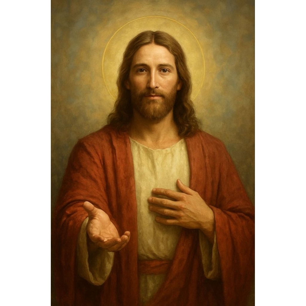 Tuhan Yesus Kasih tuhan yesus uluran tangan yesus cetak poster lukisan hiasan dinding dekorasi rumah