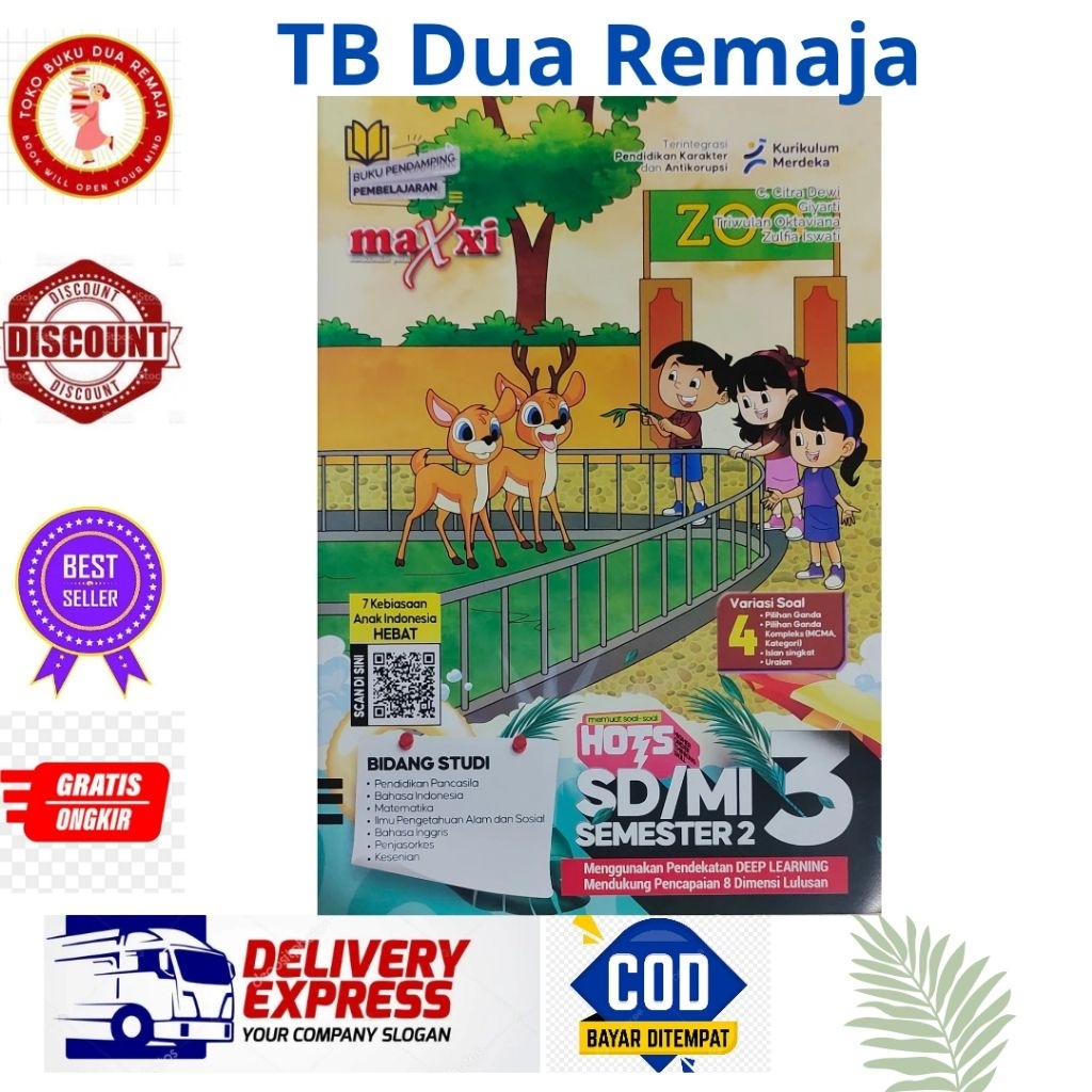 BUKU LKS MAXXI SEMUA MATA PELAJARAN KELAS 3 SD/MI SEMESTER 2 KURIKULUM MERDEKA
