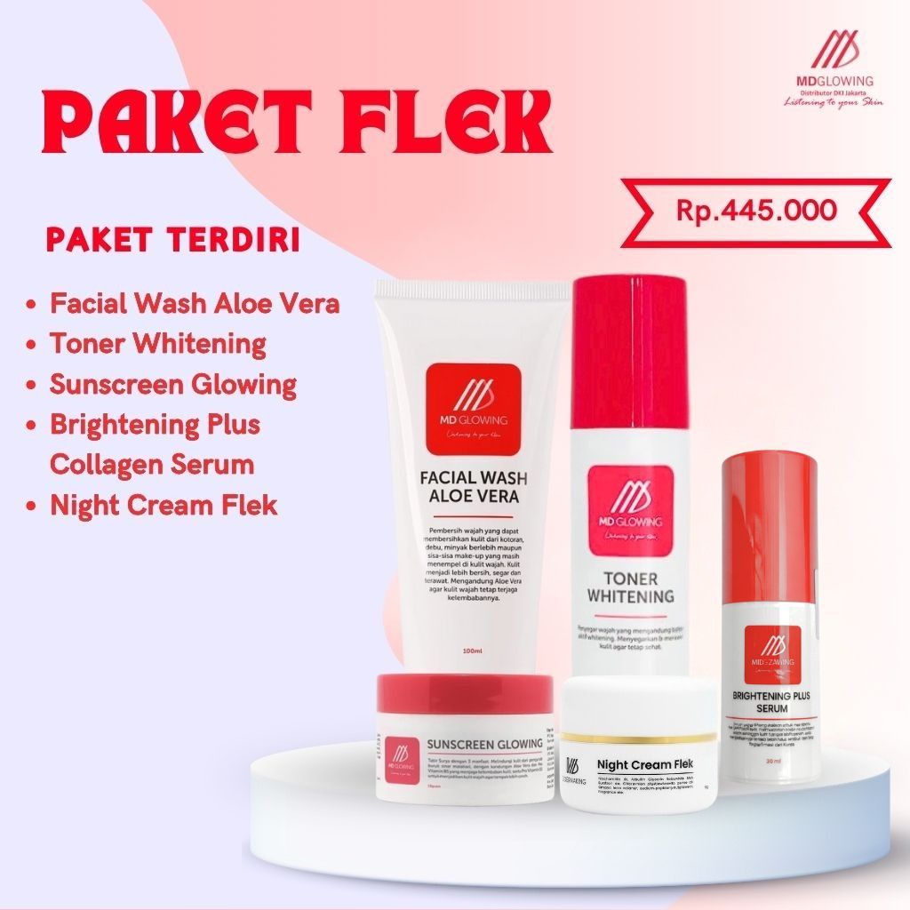 Paket Glowing Flek MD GLOWING BPOM