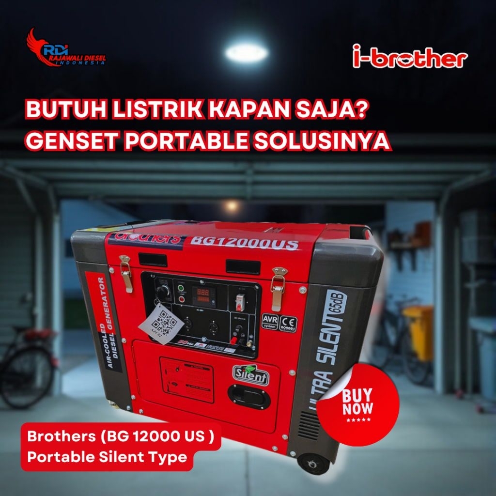 GENSET PORTABLE BROTHERS 10KVA Silent