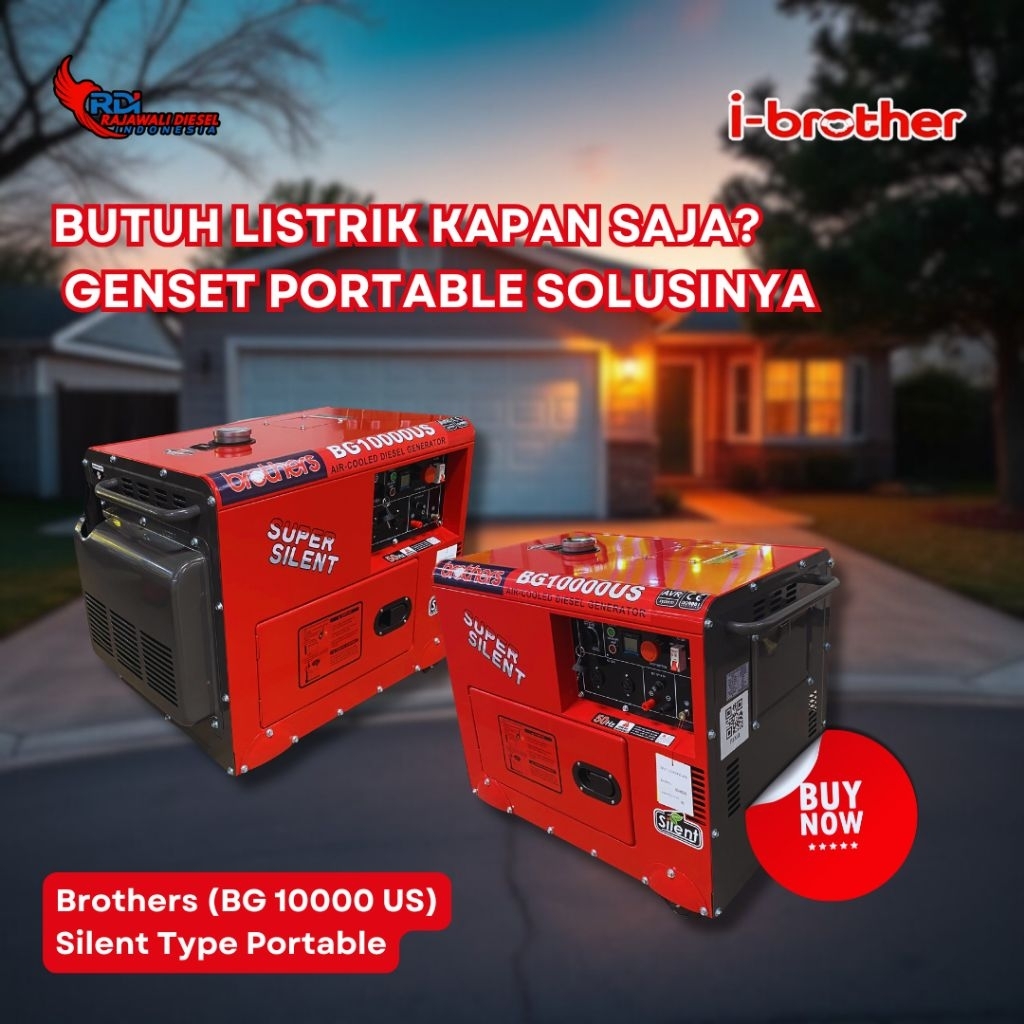 GENSET Brothers 7KVA silent portable