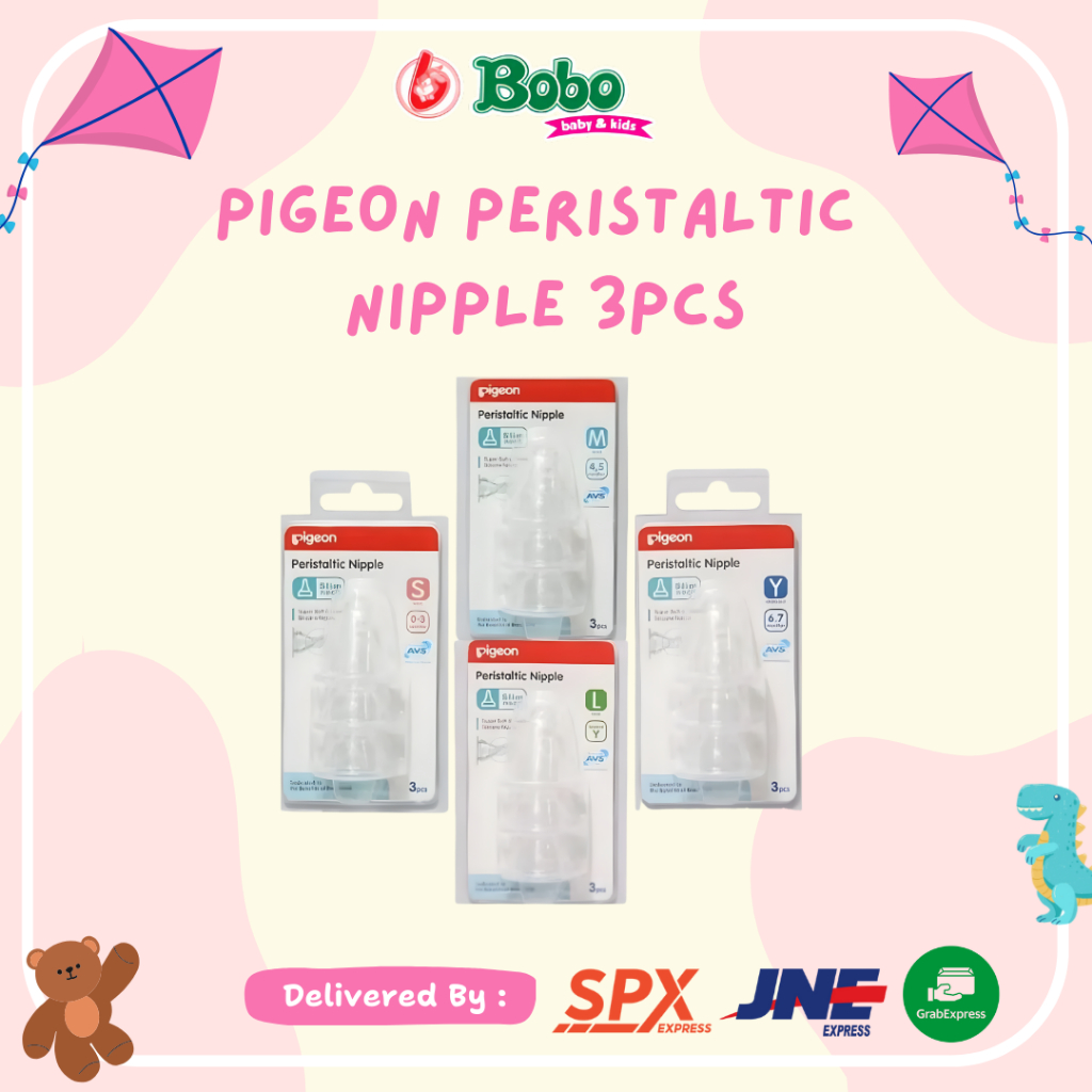 Pigeon Peristaltic Nipple 3pcs / DOT BAYI / DOT PIGEON