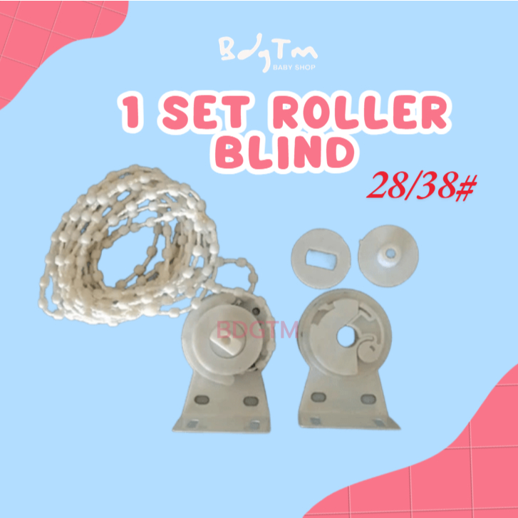 [BDGTM] 1 Set Rroller Blind Head Blind Roller Jendela Bead Chain + Bracket Roller Blind Roller Blind