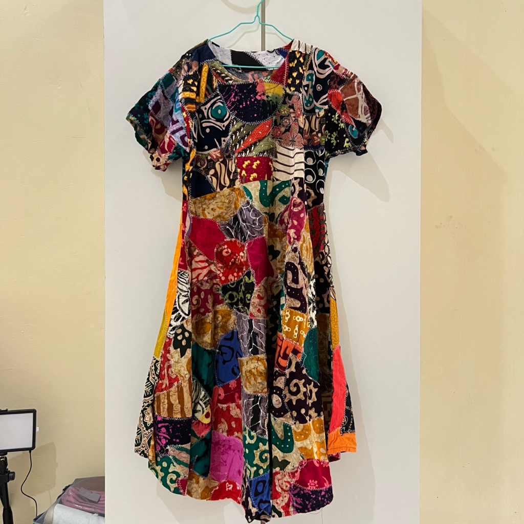 (PRELOVED) Dress Batik Payung Jumbo Asli Jogja | Lengan Pendek