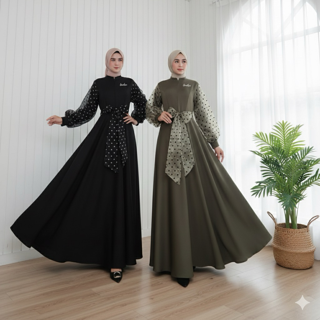 LAVINA LUSIA dress pesta l scuba gamis lebaran premium Misskami