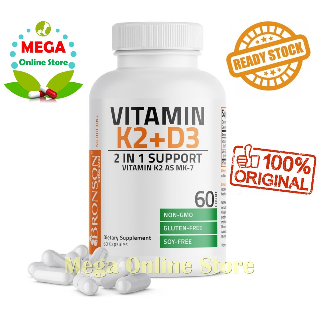 Bronson K2 + D3 5000 10000 IU 60 120 250 Kapsul