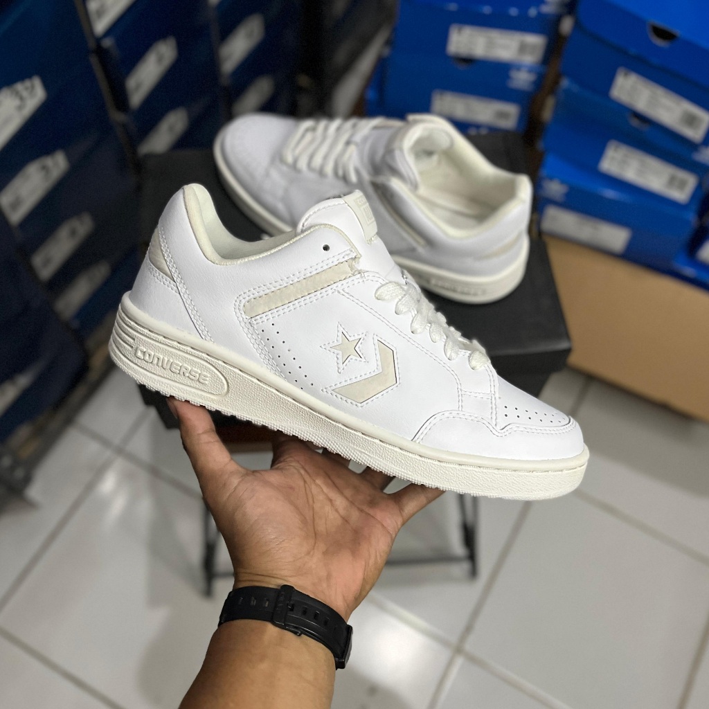 [ORIGINAL 100%] CONVERSE WEAPON VINTAGE WHITE UNISEX SNEAKERS | RESMI PT. MAP