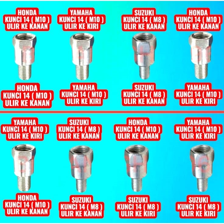 Sambungan spion/PENINGGI spion  bawah szk atas hnd 12/14 DAN HND KE HND 14/14 / YMH KE HND