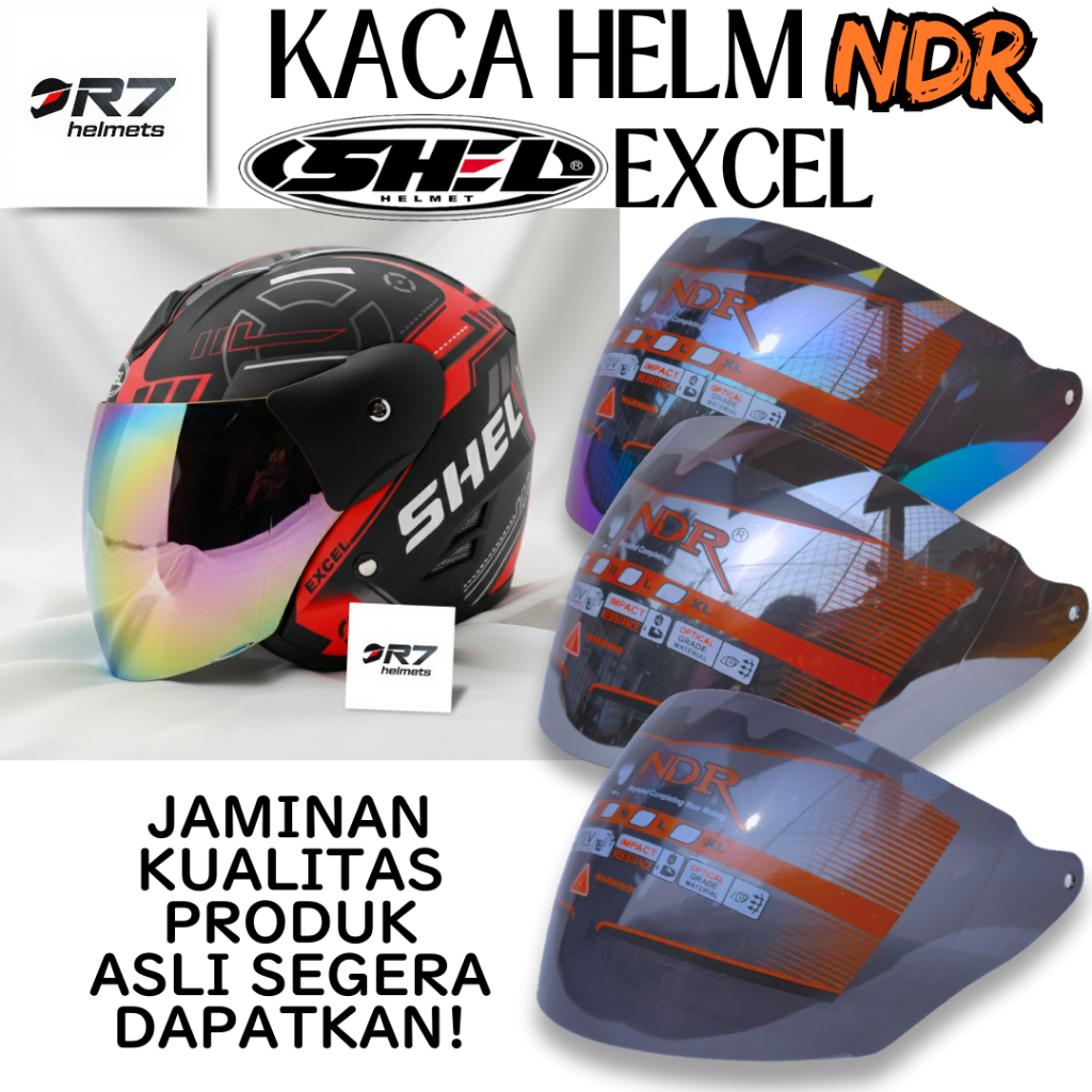Kaca Helm | Visor | SHEL EXCEL by NDR iridium murah NDR1