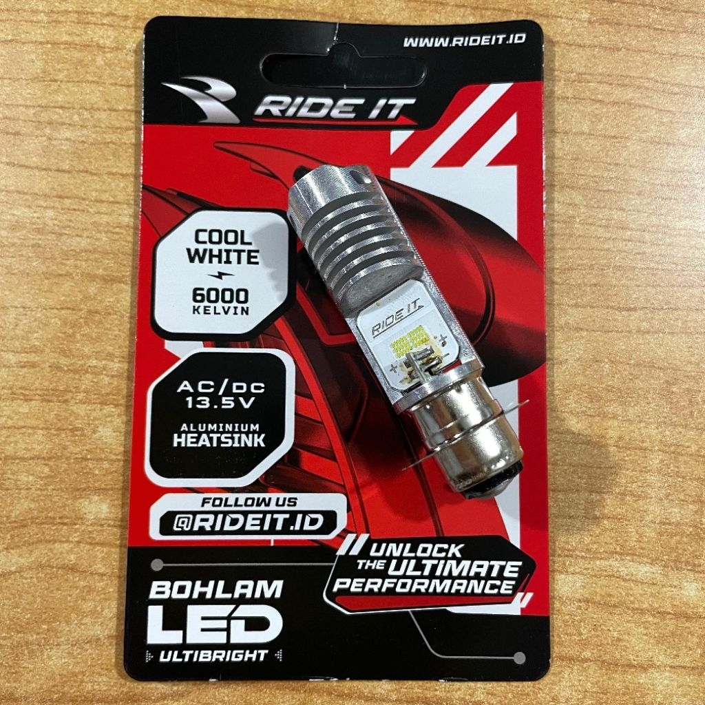 dop led depan motor bebek / matic / h6 ride it ultra bright ac dc