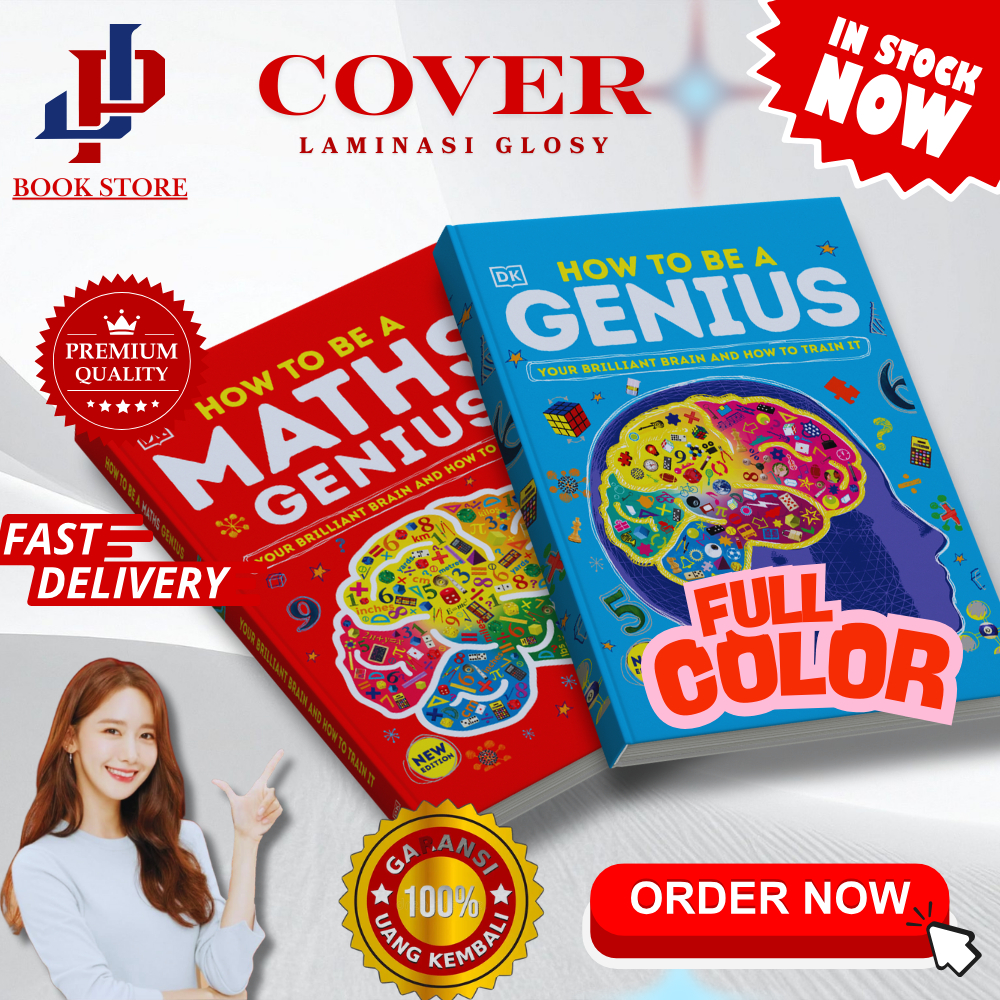 1 Set Buku How To Be A Math Genius & Genius Full Color