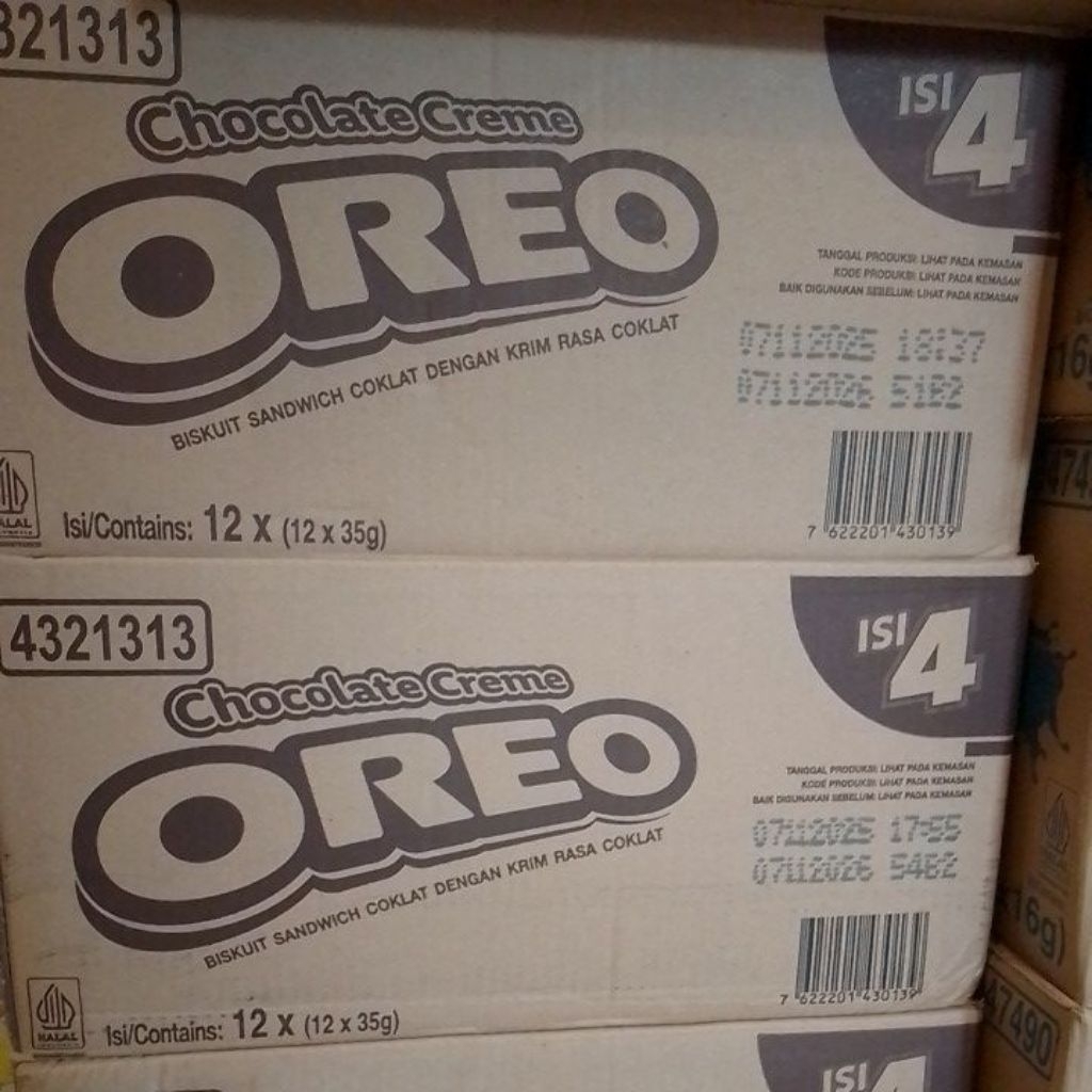 Oreo biskuit isi 4  dus (  12 pak x 12 pc x 35 gr)