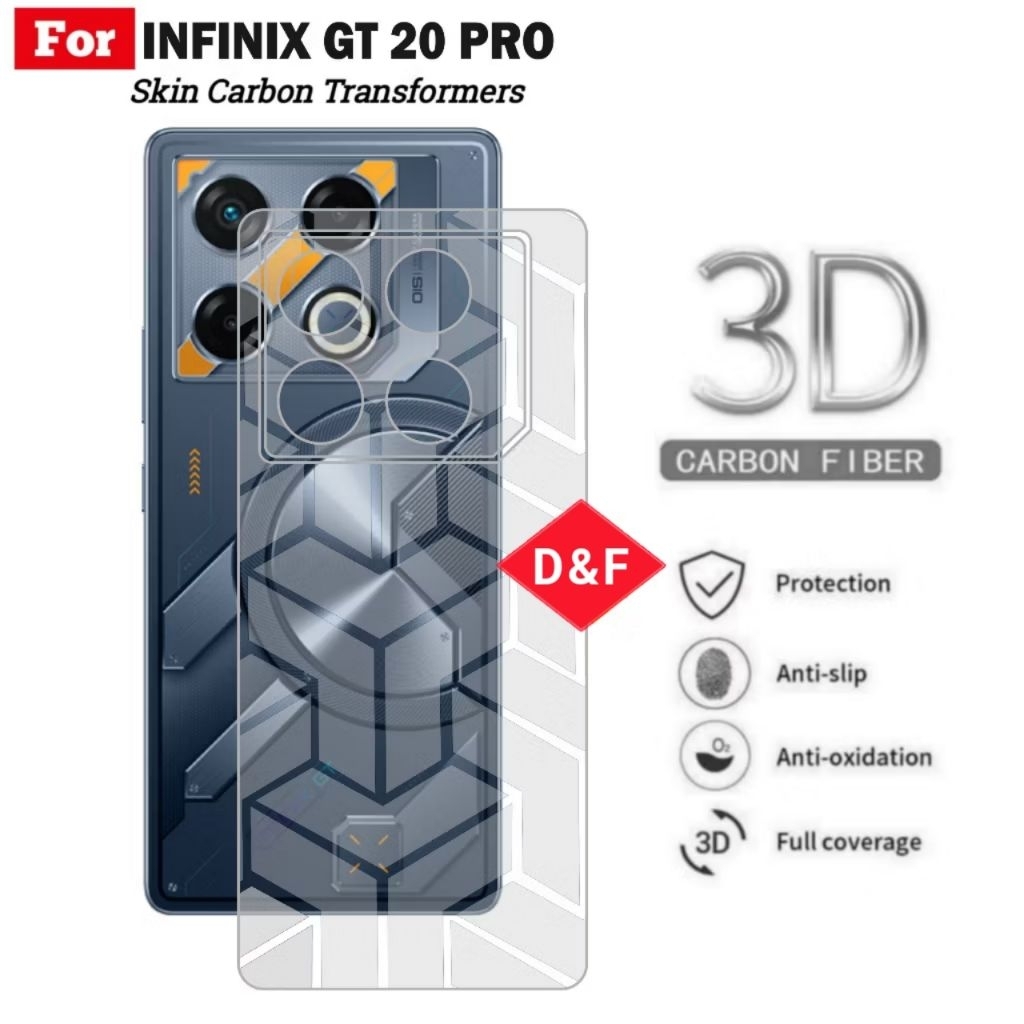 Skin Carbon Infinix Gt 20 Pro Garskin Motif Transformers Pelindung Belakang COD