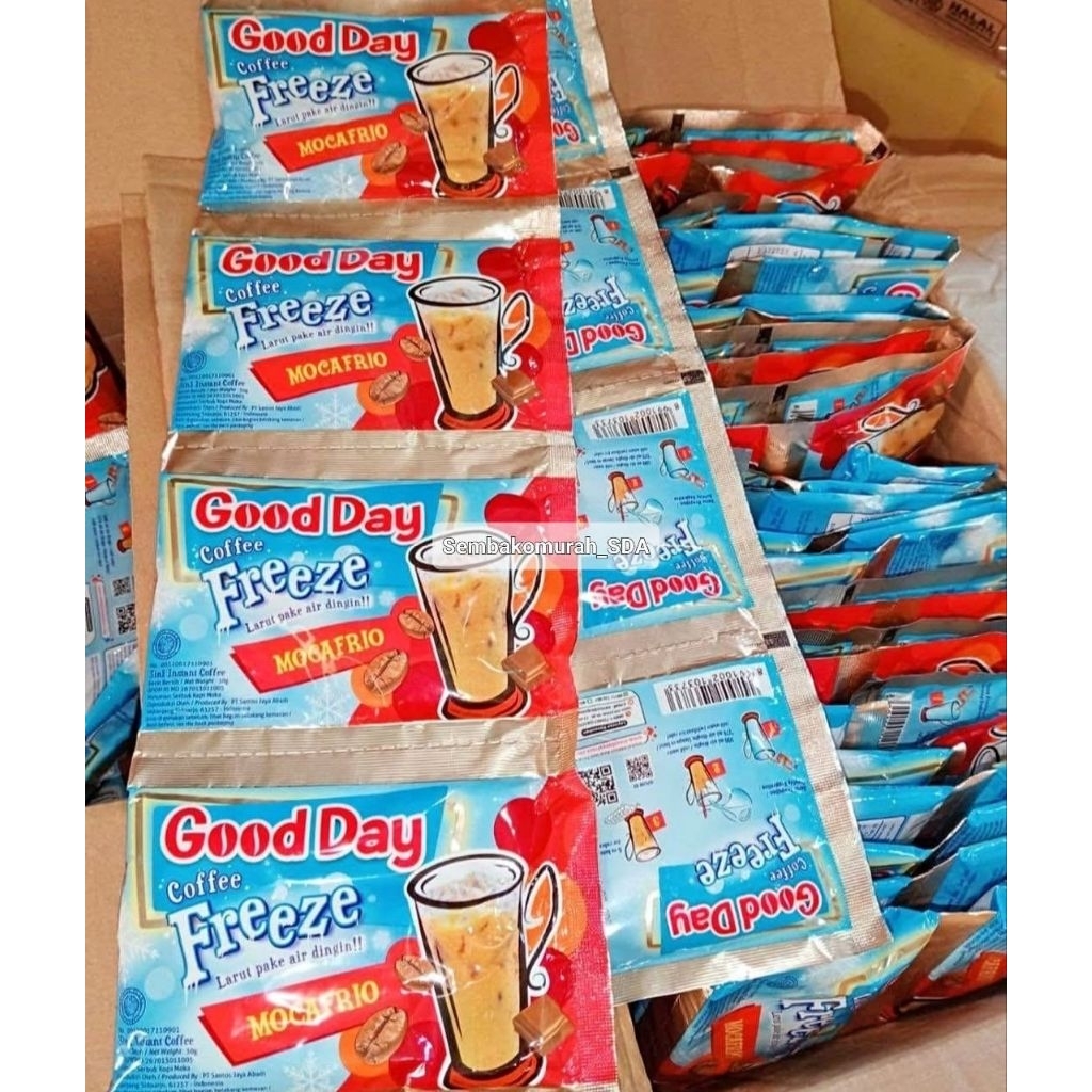 GOOD DAY Freeze mocafrio 30 g 1 Kardus – Kopi Instan Cappucino Original, Grosir Murah