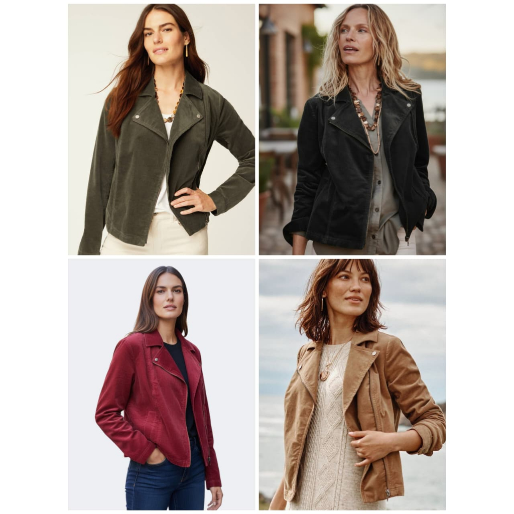 Jacket J.Jill Corduroy Moto Jacket