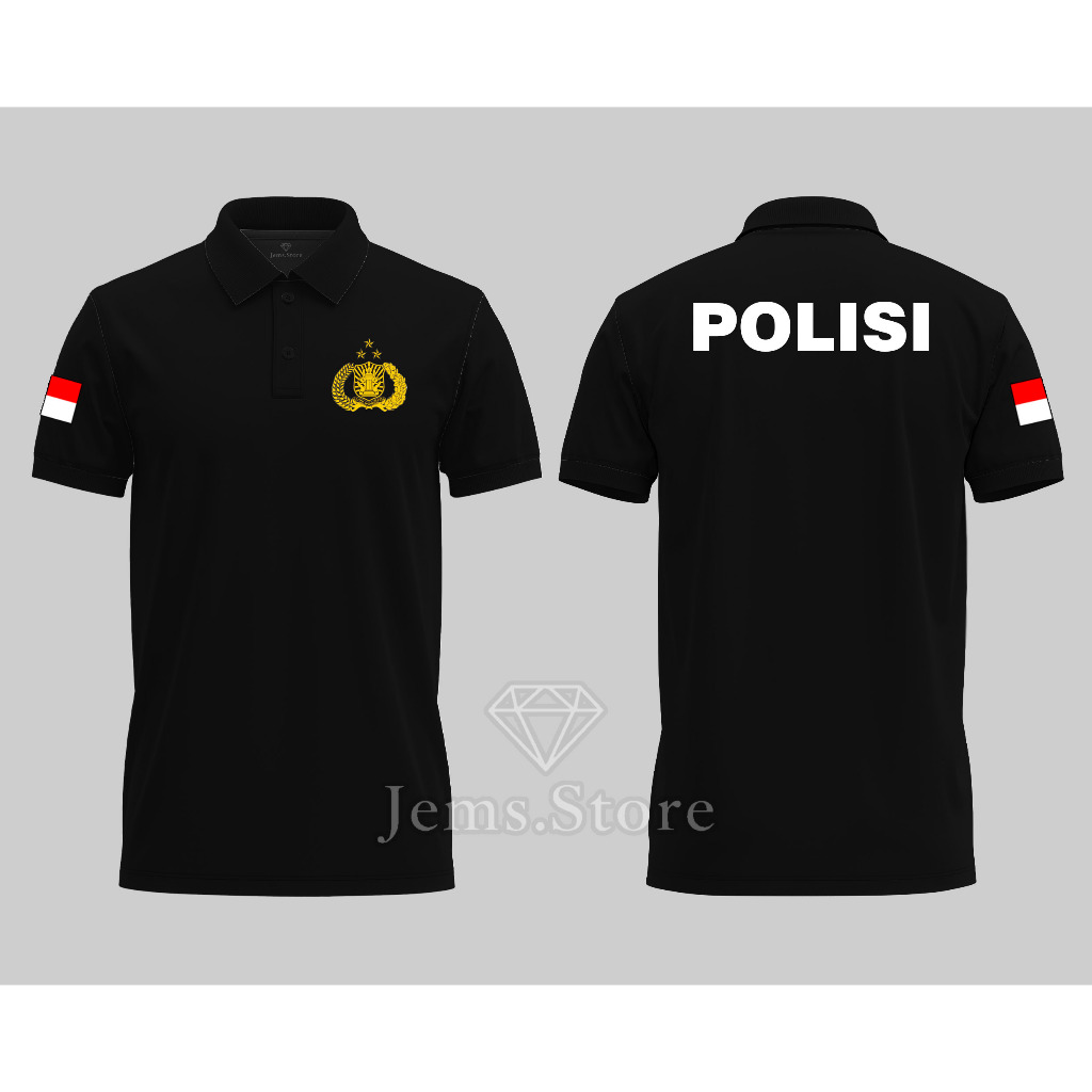 KAOS POLO POLRI KAOS KERAH POLISI BAJU LOGO TRIBRATA PRIA BAHAN PREMIUM