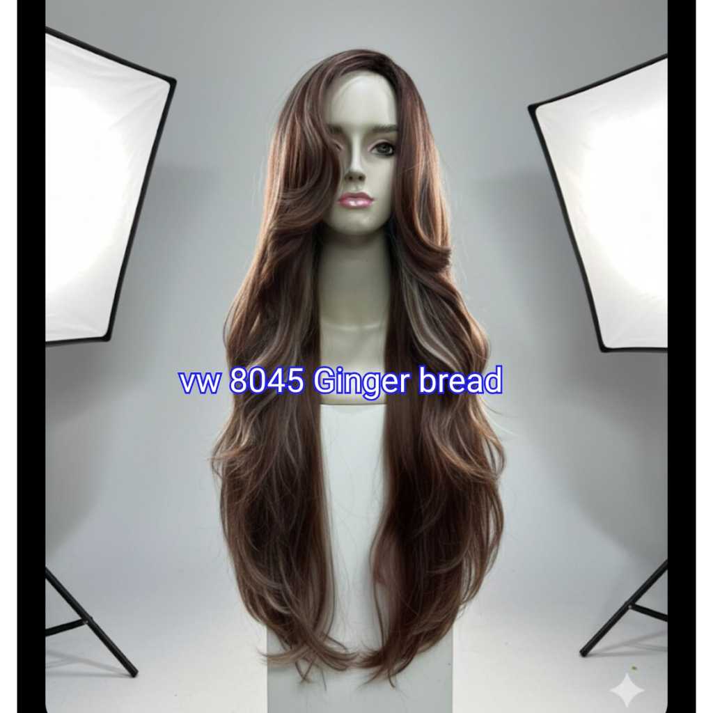 Wig Wanita Model Blow out Panjang 70Cm Tanpa PONI