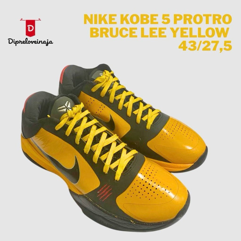 NIKE KOBE 5 PROTRO BRUCE LEE YELLOW PRELOVED DPLW0288