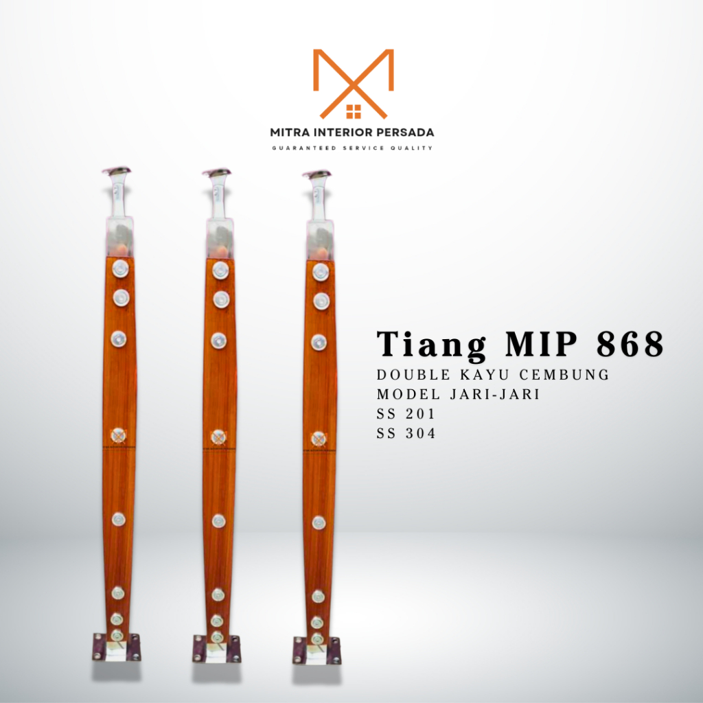 Tiang Railing Tangga Kayu Cembung Tengah / Tiang Railing Tangga Jari / Tiang Railing Tangga Tekstur 