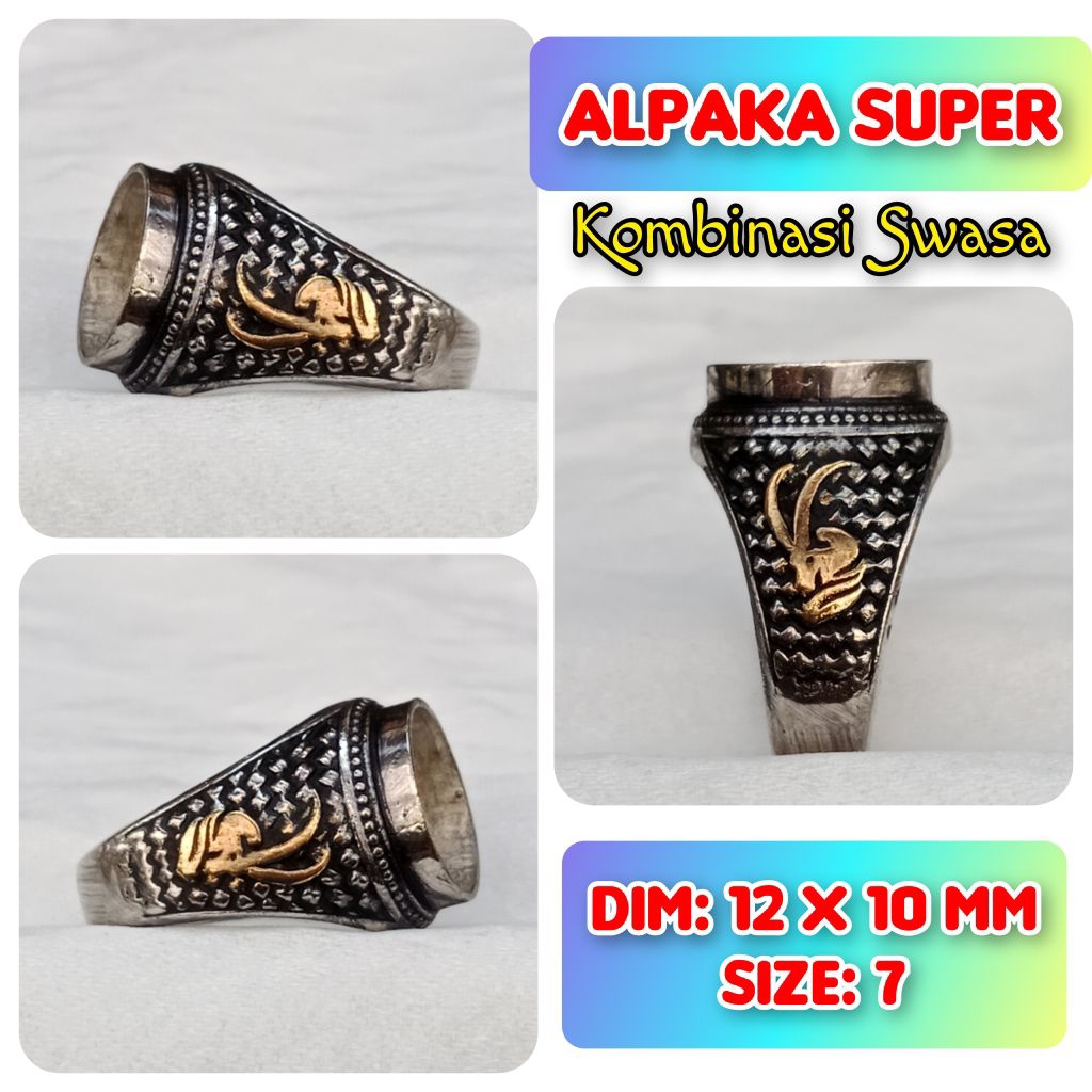 emban batu akik dan permata alpaka super kombinasi swasa.15