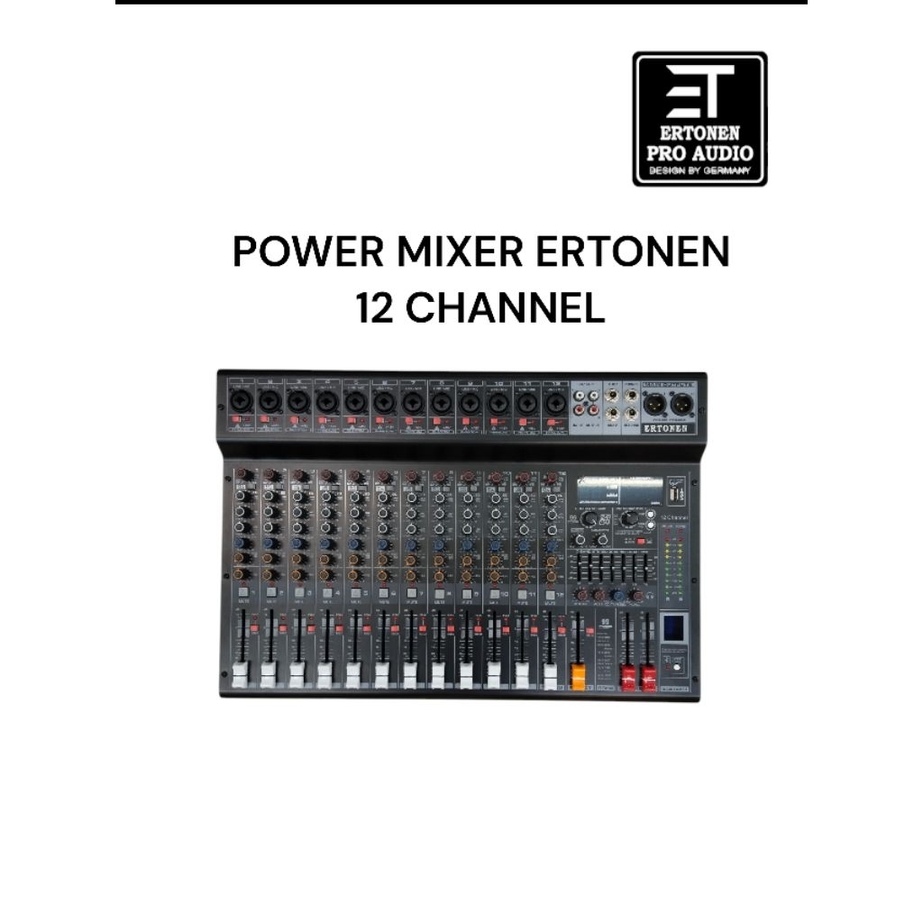 Power Mixer Ertonen 12 Channel // Mixer Power Ertonen 1000 Watt 12 Channel