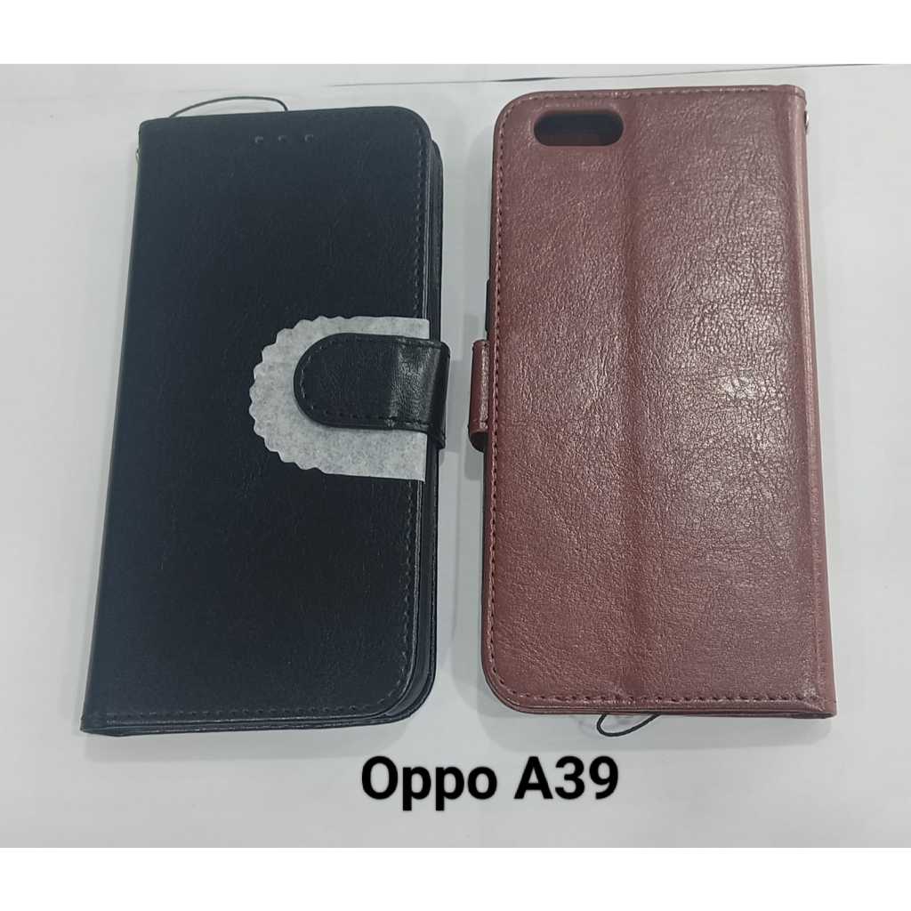 SILIKON/FLIP COVER/SOFCASE/DOMPET HP/SLOT KARTU+TALI GANTUNGAN OPPO A39