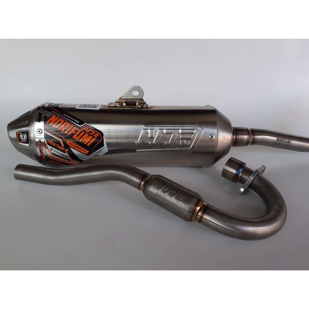 Knalpot norifumi Rocket 4 klx150 titaniun original