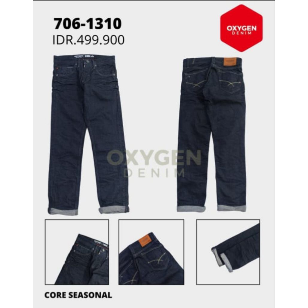 OXYGEN core seasonal series/celana jeans panjang pria original/pola slimfit/non strecht