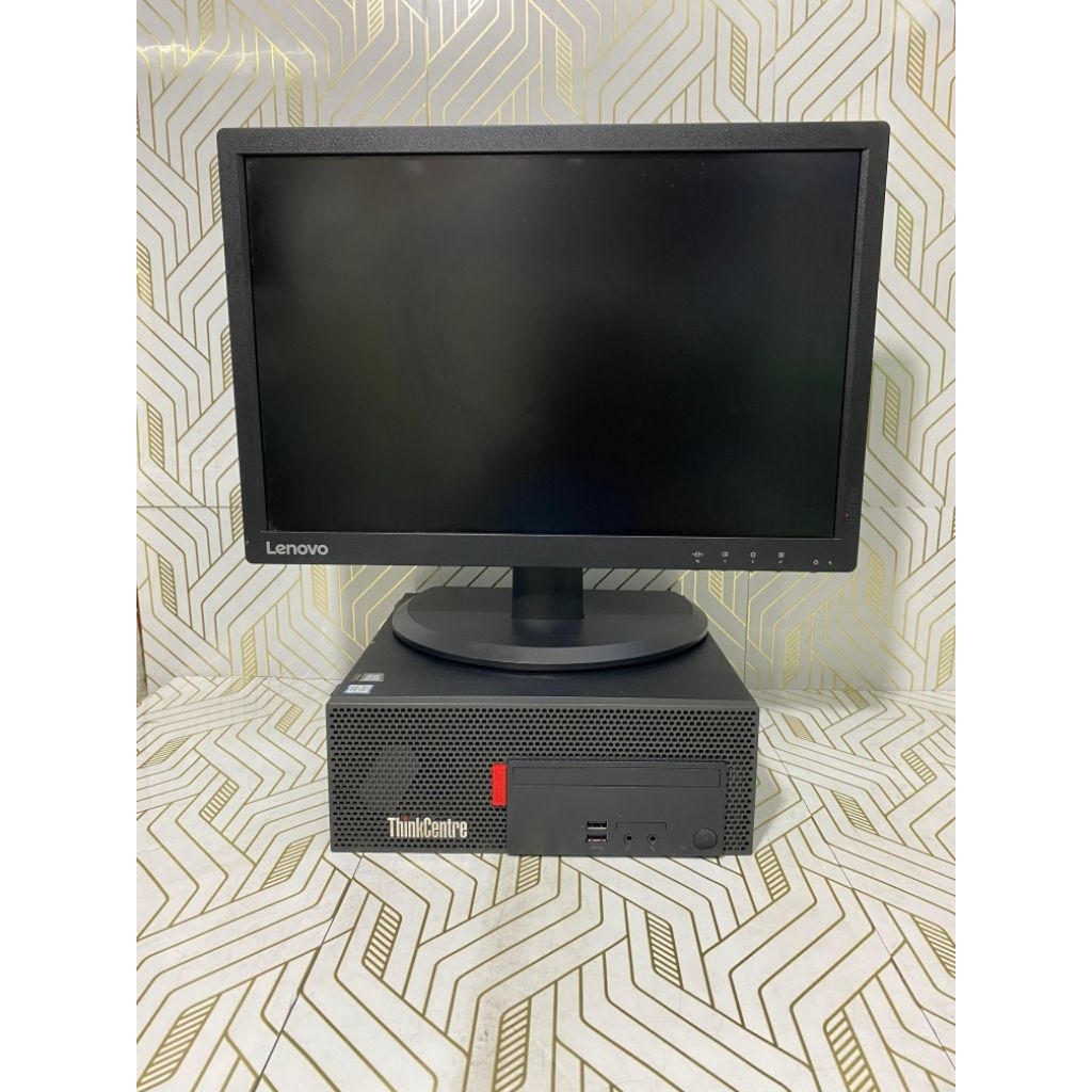 cpu paketan pc lenovo core i3 9100 ram 8gb ssd 256gb layar 20 incih mantap siap pakai