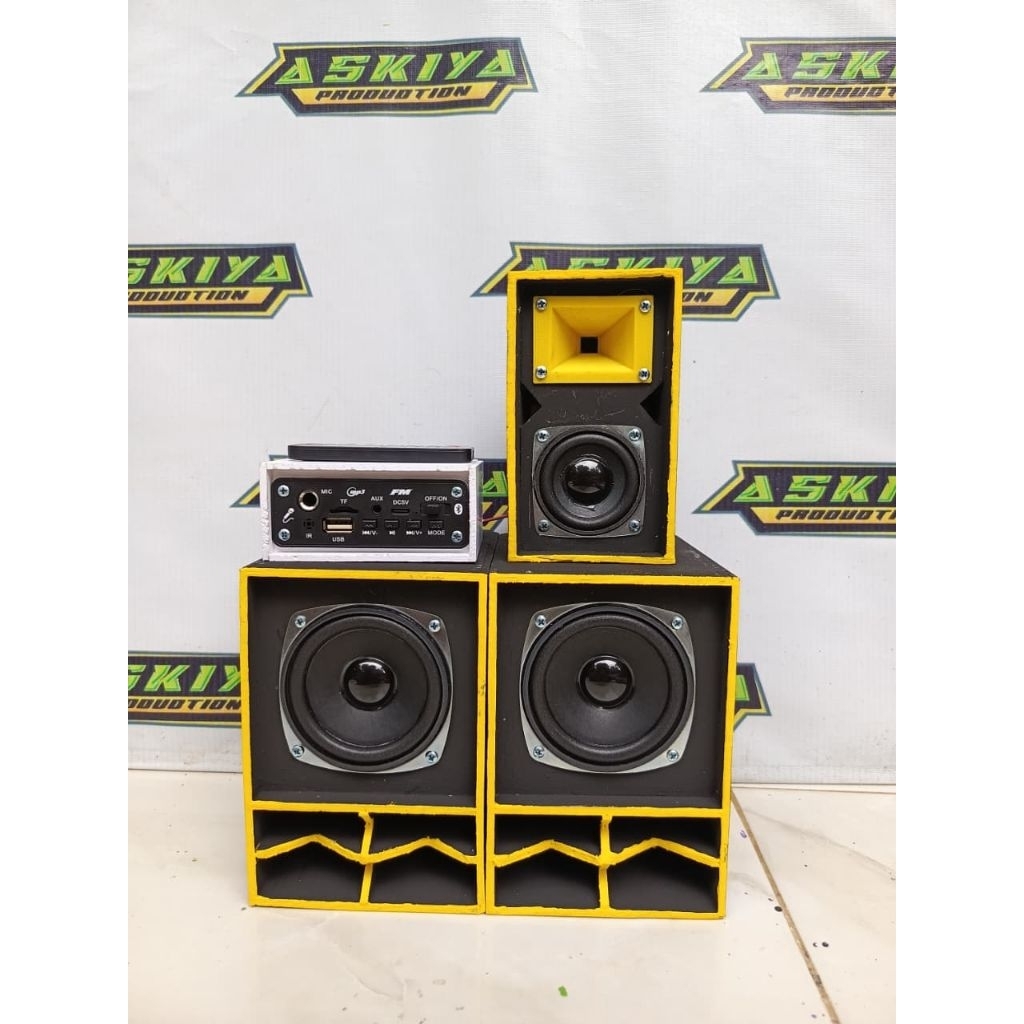 sound sistem miniatur 2 Box subwoofer speaker 3inch amplifier bluetooth