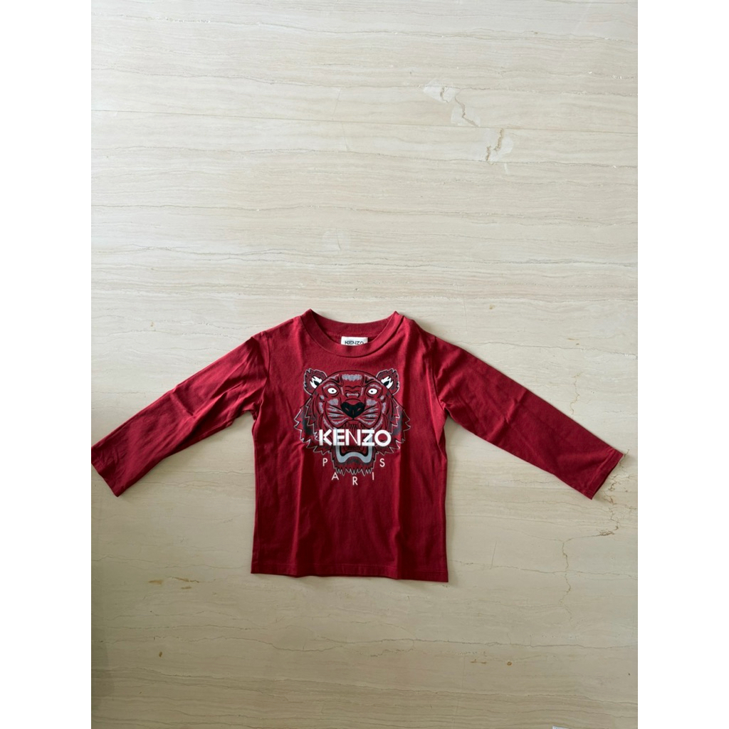 Preloved kaos lengan panjang KENZO authentic long sleeves kenzo kids size 4-5y sesuai details di fot