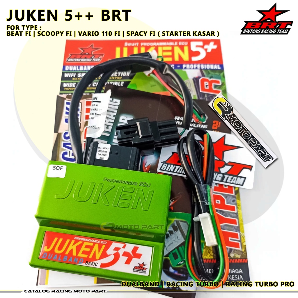ECU Juken 5++ BRT Beat Spacy Scoopy Vario 110 FI Stater Kasar NON ESP