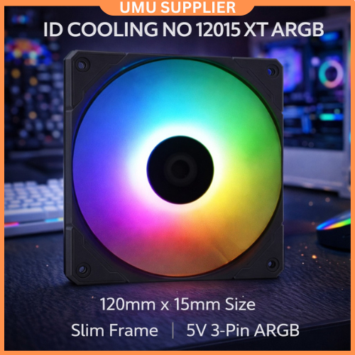 (UMU SUPPLIER) ID COOLING NO 12015 XT 12CM ARGB RGB KIPAS ID-COOLING NO-12015-XT CASE