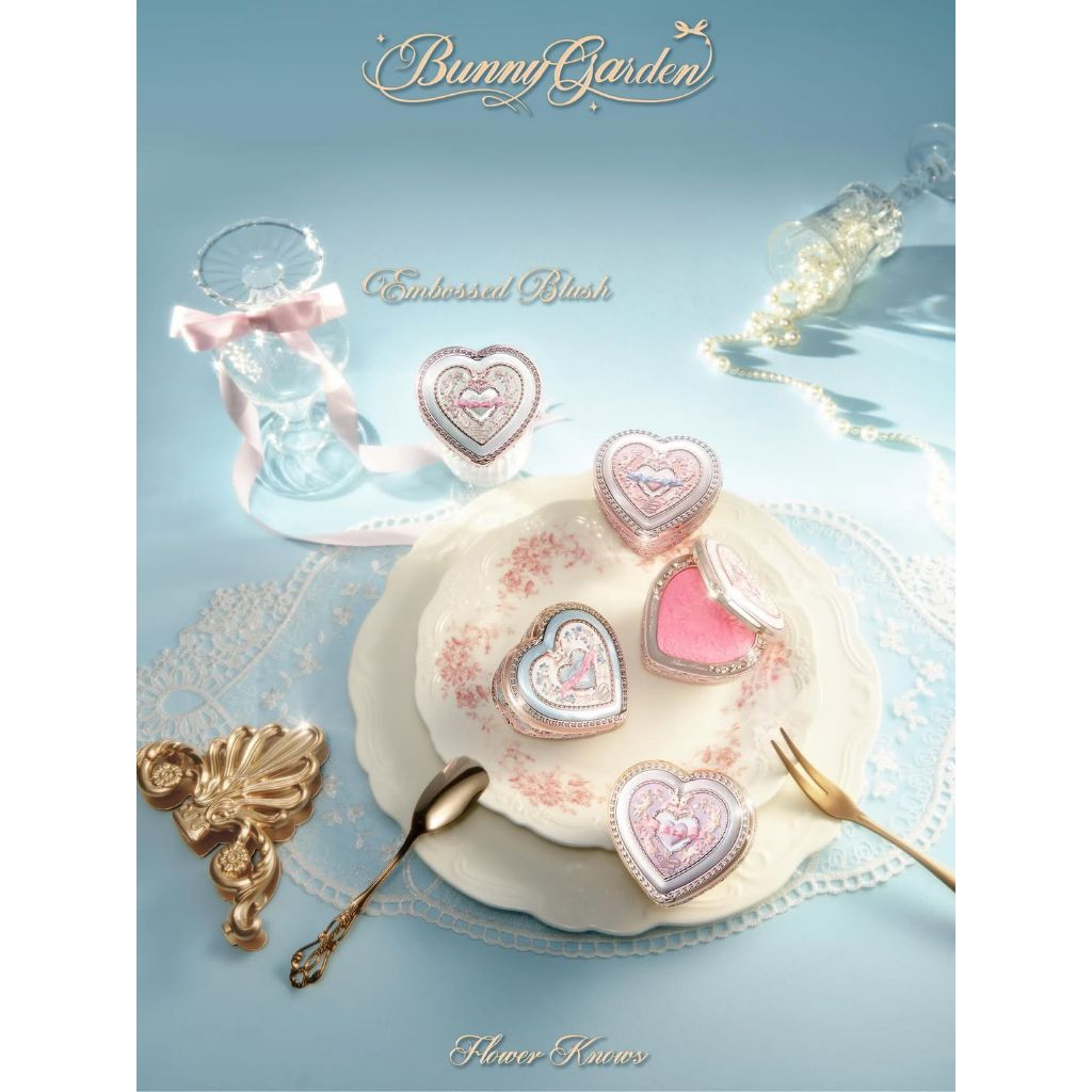 [READY] Flower Knows Bunny Garden Embossed Blush