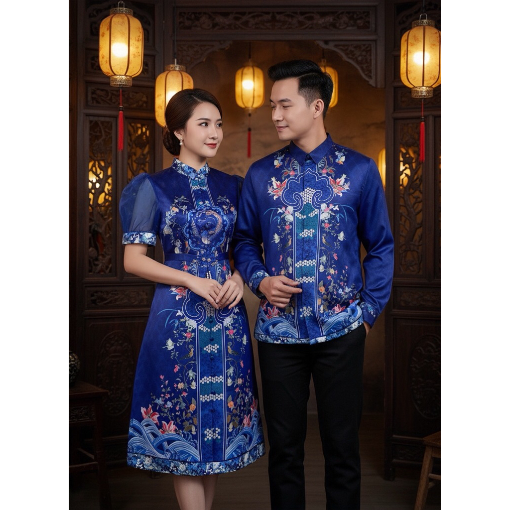 Cheongsam Ji Xiang Blue #shanghaidress#qipao#cheongsam#sangjit