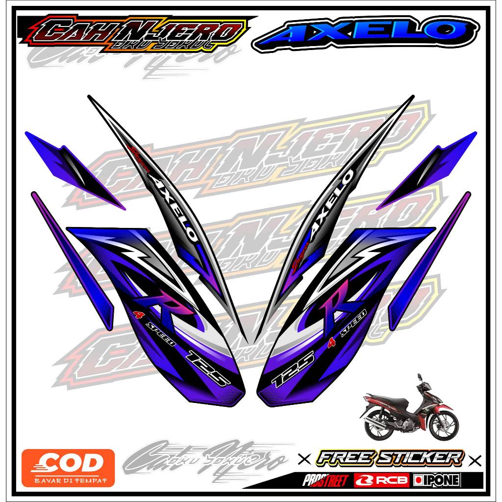 STRIPING VARIASI MOTOR SUZUKI 125 R AXELO / STICKER LIST VARIASI MOTOR SUZUKI 125 R AXELO
