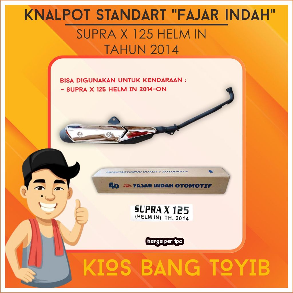 Knalpot Standart Standar ORI Honda SUPRA X125 Helm IN th 2014 - on (Fajar Indah)