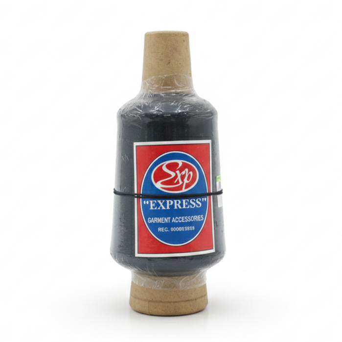 Benang Poly Express Hitam /  Benang Jahit Obras / Benang Poly Express Hitam