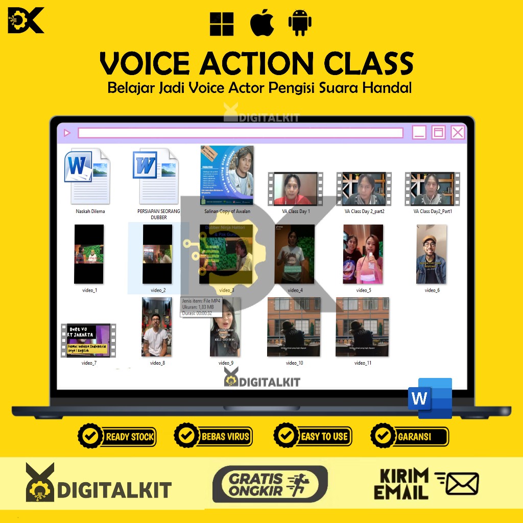 [T0102] VOICE ACTION CLASS BELAJAR JADI VOICE ACTOR DUBBER VOICEOVER PENGISI SUARA HANDAL