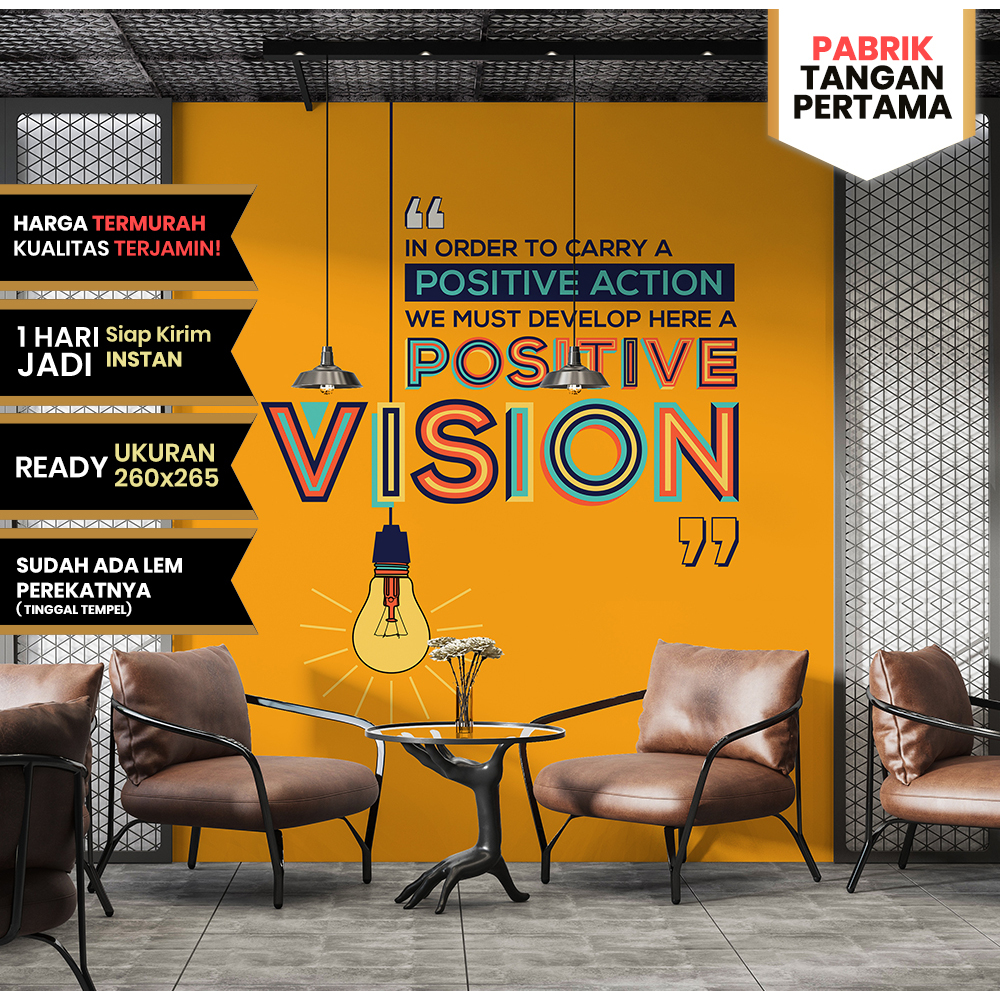 Stiker Dinding - Stiker Dinding PREMIUM - Stiker Dinding Kantor Quotes Ukuran 260x265 - Stiker Dindi