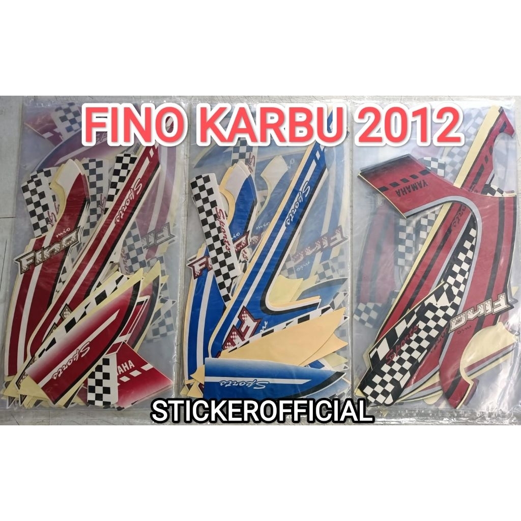 Sticker Striping Standar Motor Honda Fino Karbu 2012